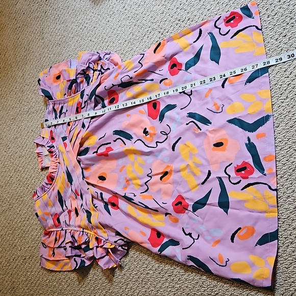 NWOT Colorful Ruffle Sleeve Top - Picture 8 of 11